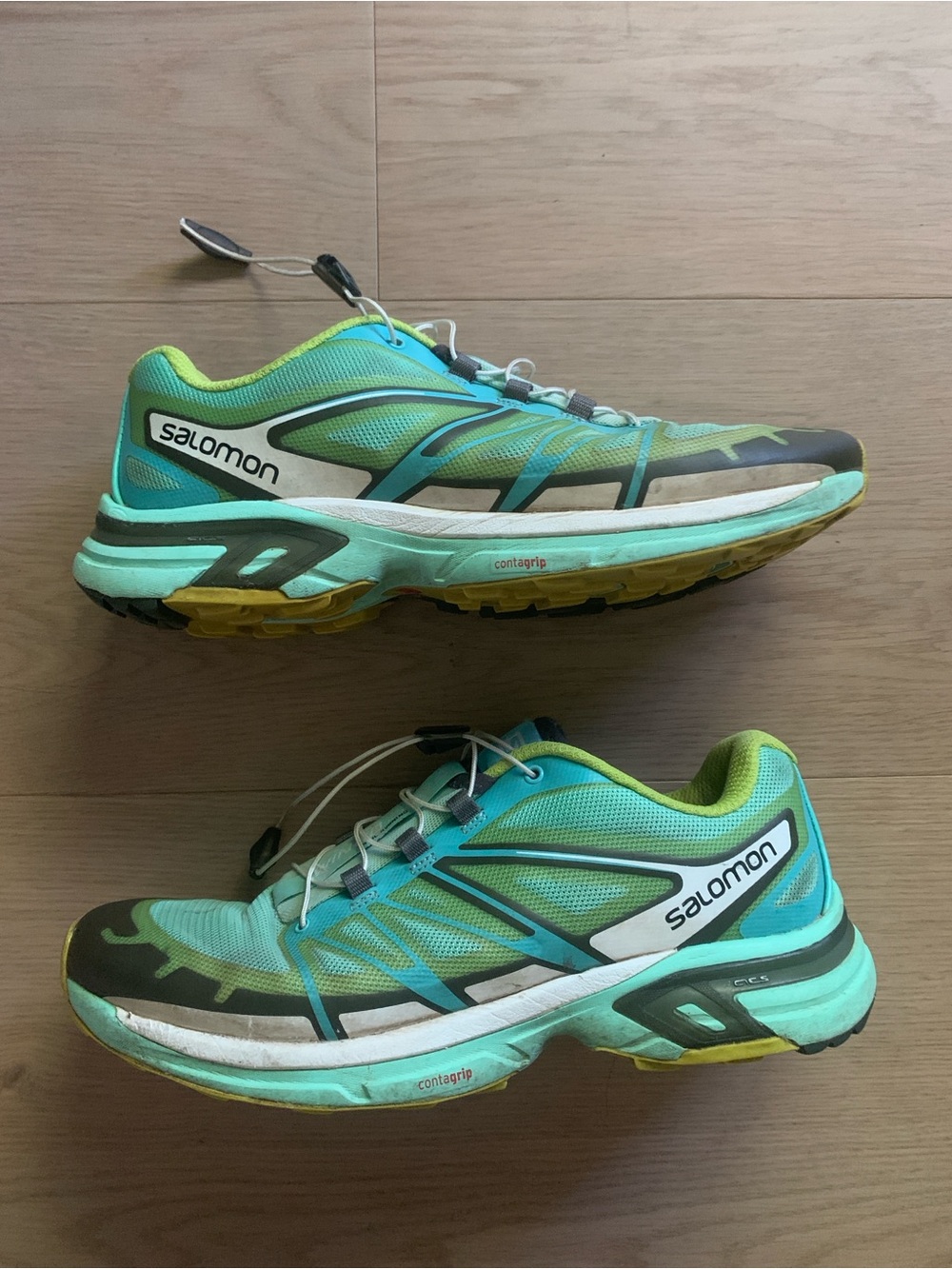 Salomon Wings Pro 2 Womens 9.5 Trail Running Shoes Hiking Quicklace Gorpcore